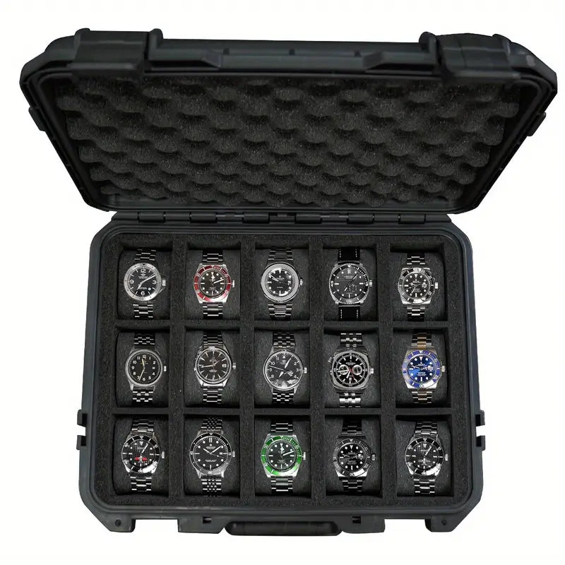 Luxor Waterproof 15-Slot Watch Case Organizer™